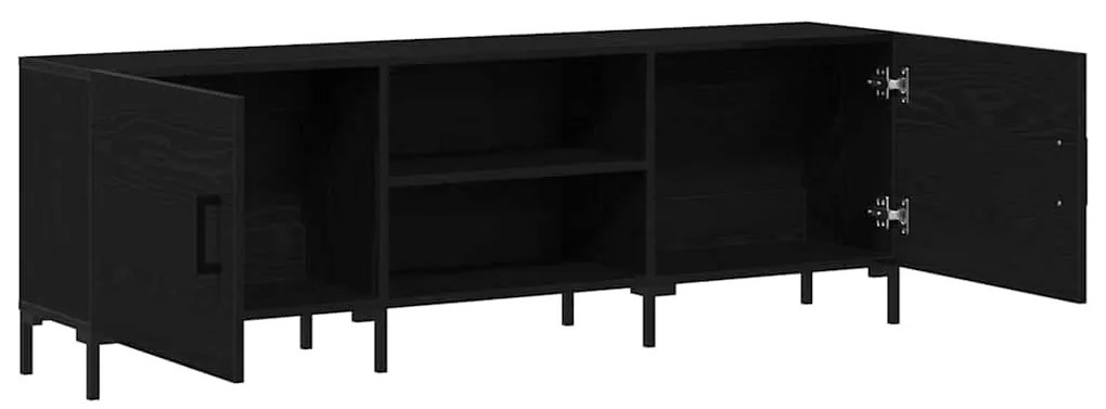 Armário para TV vidaXL Preta Carvalho 150x30x50 cm em Madeira Derivada