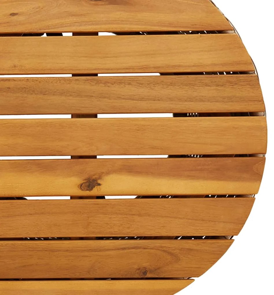 Mesa de apoio formato de djembé vime PE/madeira maciça bege