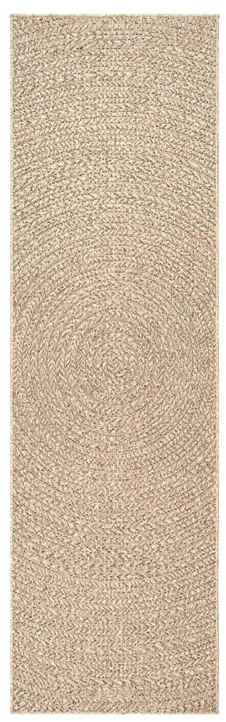 Tapete ZIZUR 80x250 cm aspeto de juta interior e exterior