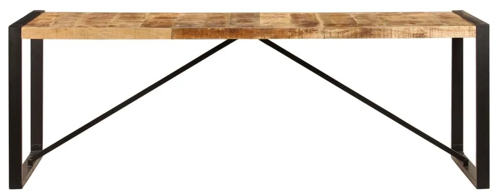 Mesa de jantar madeira de mangueira maciça 220x100x75 cm