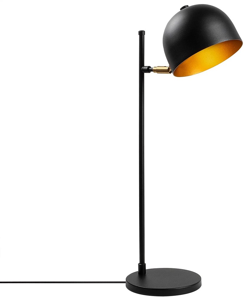 Candeeiro de Mesa Alfa – Preto e Dourado – 18 x 20 x 58 cm