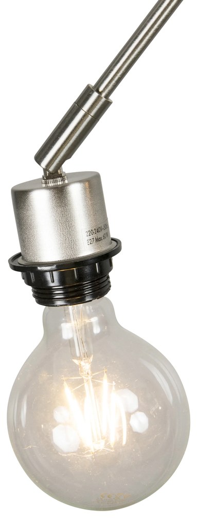 Candeeiro de suspensão moderno em aço sem abajur 2 luzes - Blitz Moderno