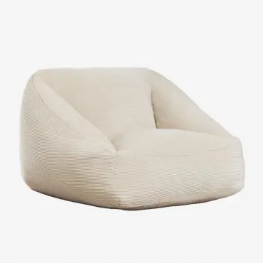 Puff Poltrona Estofada Thiago ↔︎ 90 Cm & Bombazina Castanho Trigo - Sklum