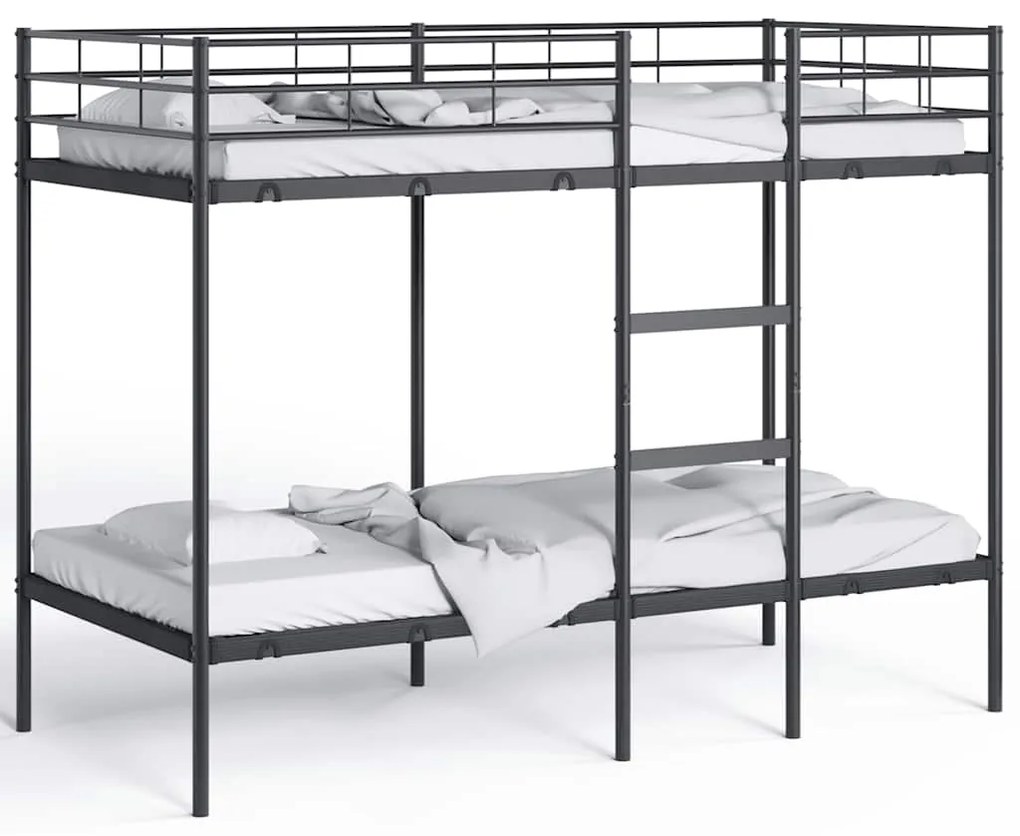 Beliche sem colchão 90x190 cm aço preto