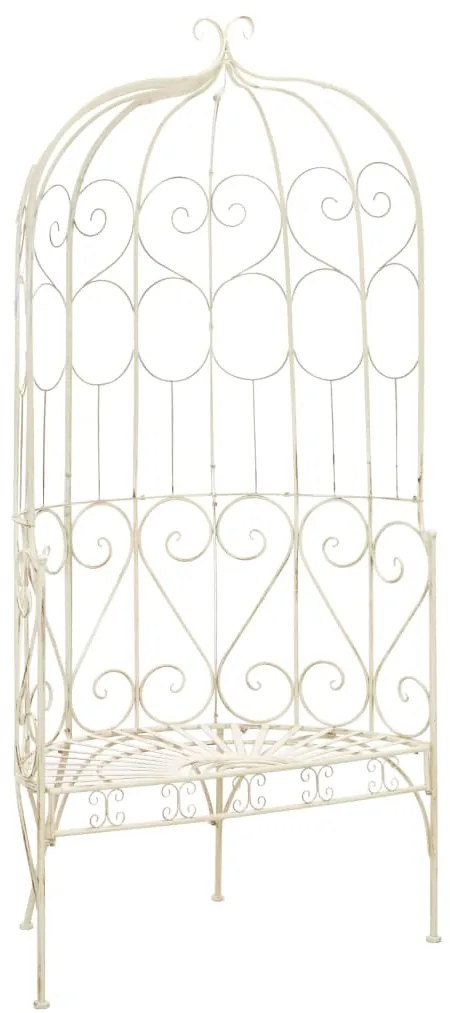 vidaXL Banco de jardim 95 cm ferro antigo branco