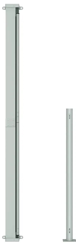 Toldo lateral retrátil para pátio 180x500 cm cinzento