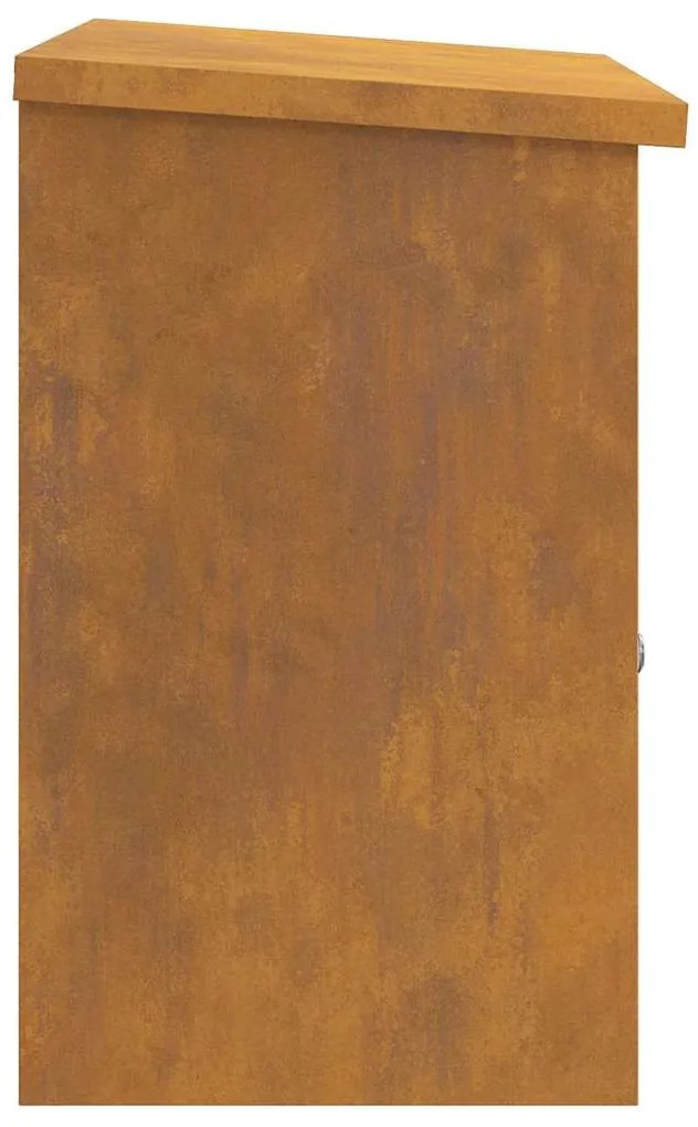 Caixa para entrega de pacotes Ferro Enferrujado 44 x 35 x 59 cm