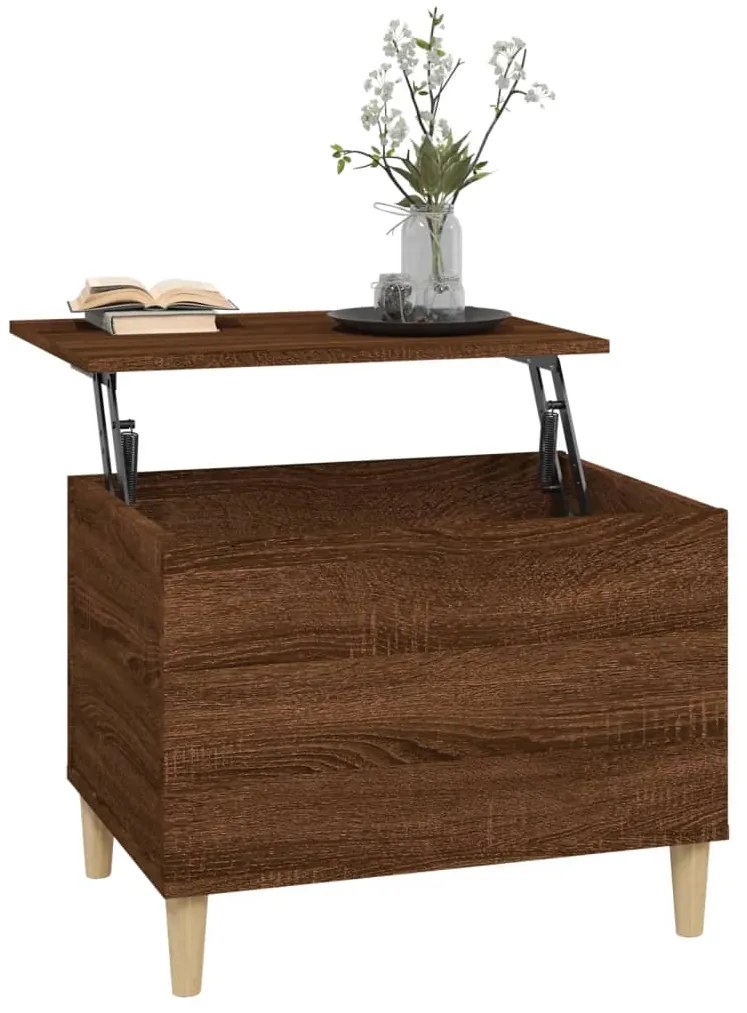 Mesa centro 60x44,5x45 cm derivados madeira carvalho castanho