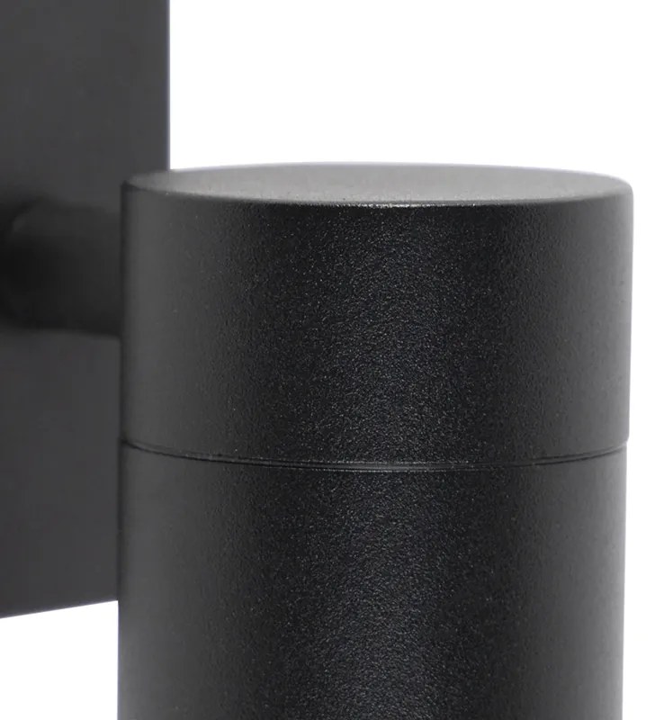 LED Candeeiro de Parede Exterior Inteligente Preto c/ WiFi GU10 IP44 - Solo Moderno