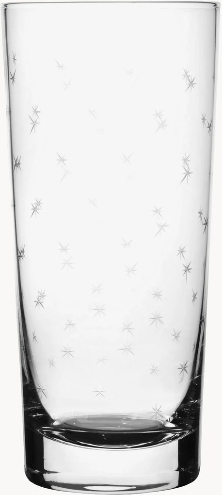 Copos altos em cristal artesanal Stars, conjunto de 4
