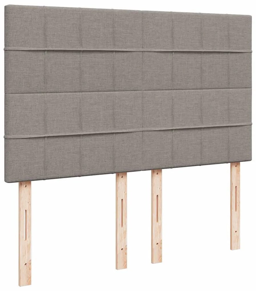 Estrutura de cama otomana com colchão tecido cinzento 140x200cm