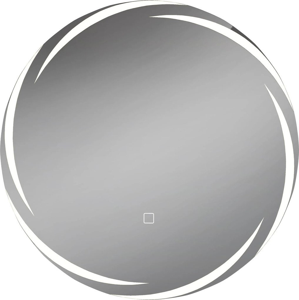 HOMCOM Espelho Redondo LED para Casa de Banho 60x60 cm de Parede com Antiembaciamento, Memória, 3 Temperaturas de Cor e Brilho Regulável | Aosom Portugal