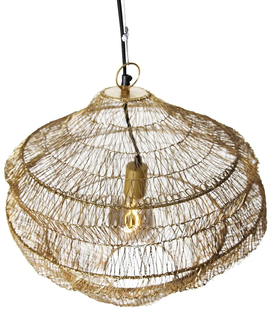 Candeeiro suspenso oriental dourado 45 cm x 40 cm - VADI Oriental