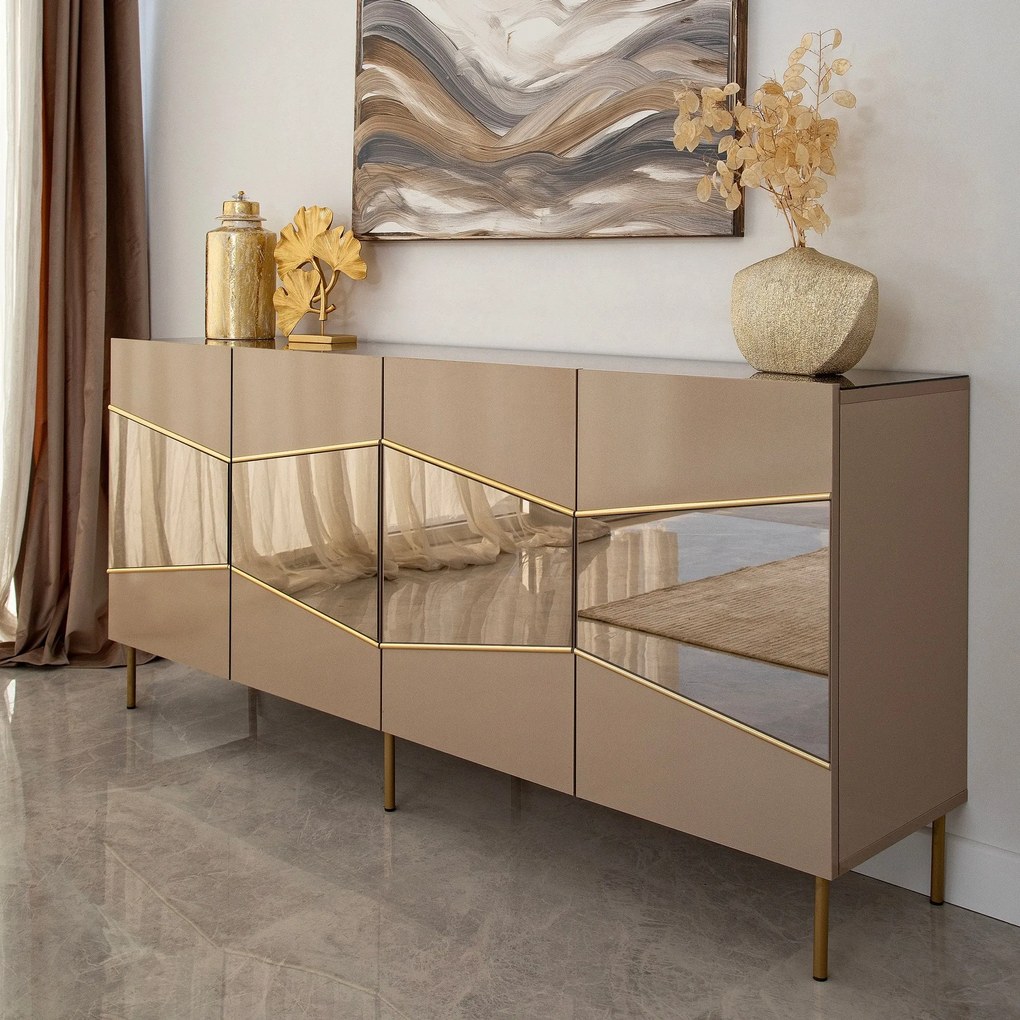 Console Nice – Bronze Gold – 180 cm x 80 cm x 40 cm