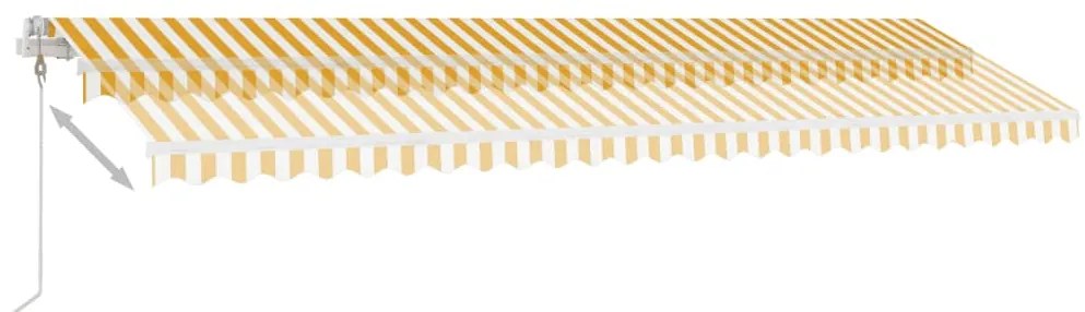 Toldo automático independente 600x350 cm amarelo e branco