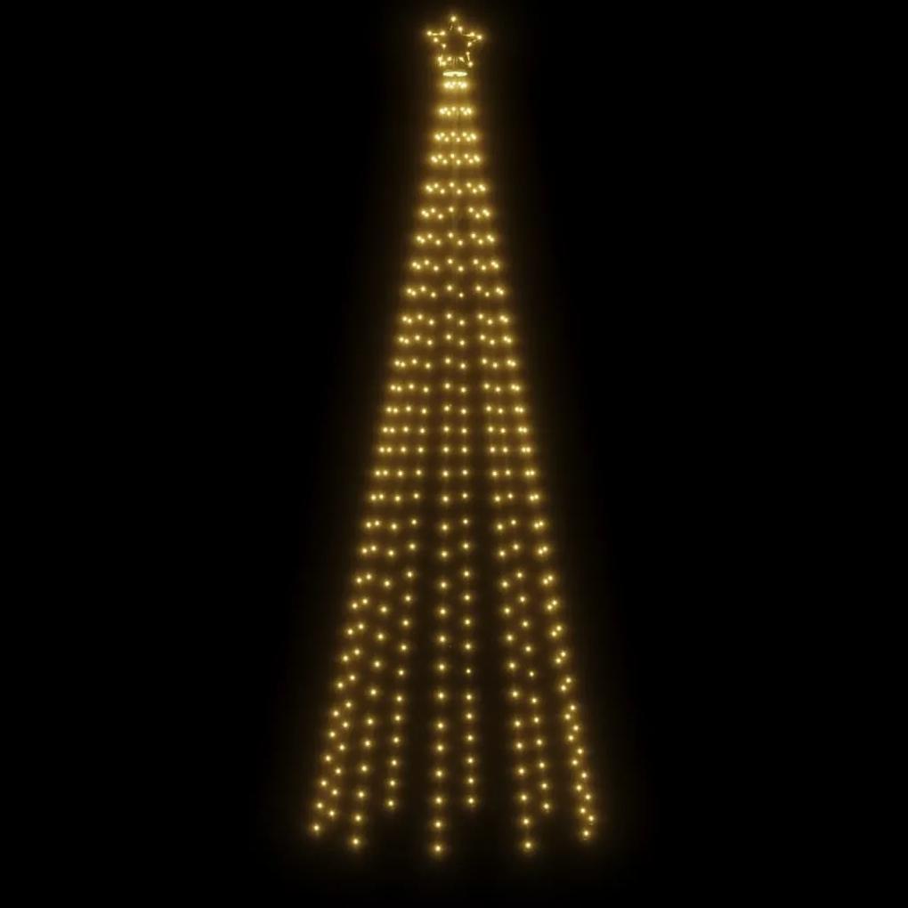 Árvore de Natal em Cone com 310 luzes LED - 100x300 cm - Branco Quente