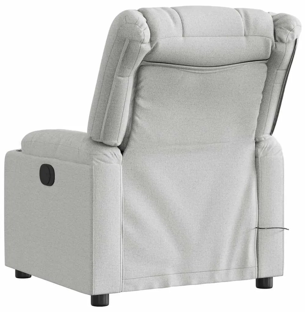 Cadeira de massagem reclinável tecido cinzento
