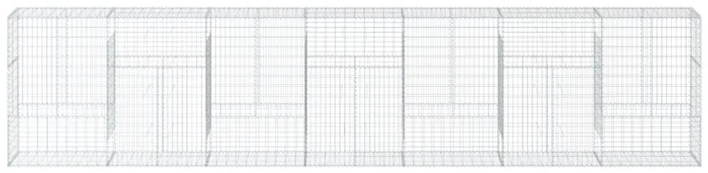Cesto gabião com cobertura 700x50x150 cm ferro galvanizado