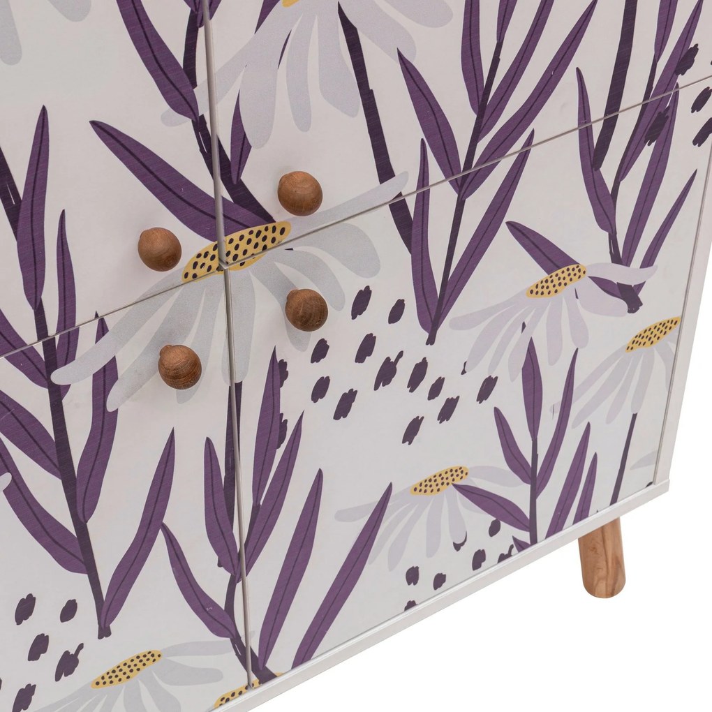 Armário Multiuso Multilux – Branco, Roxo, Lilás – 95x111x36 cm