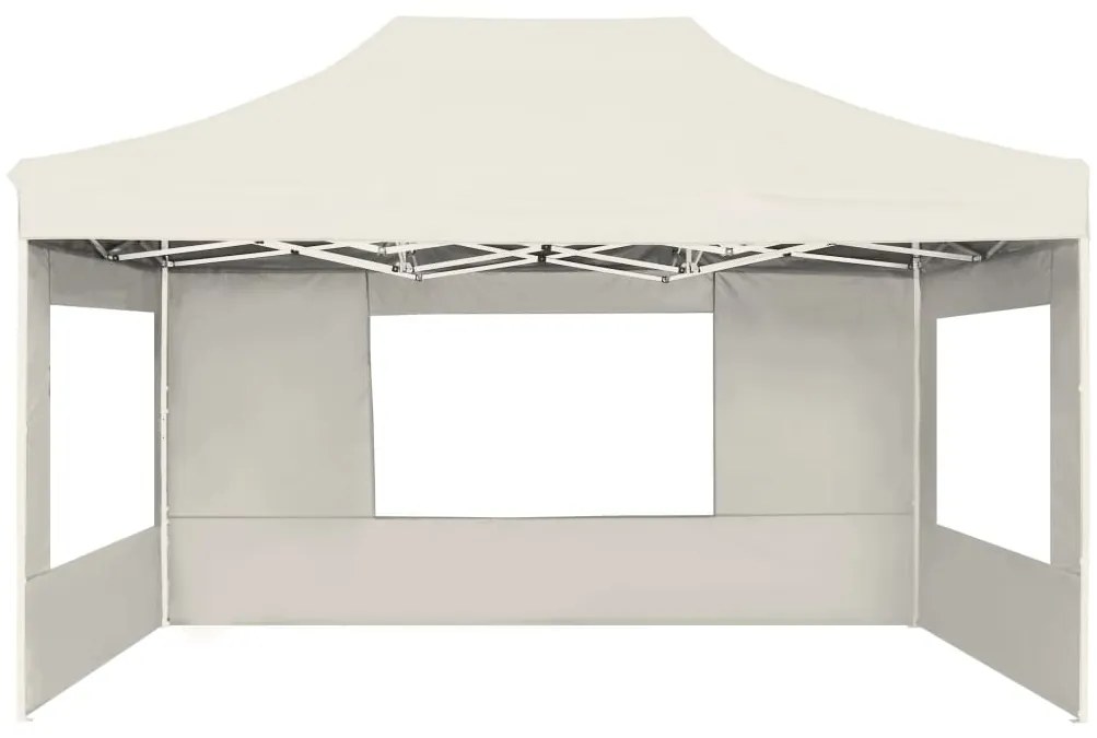 Tenda dobrável profissional com paredes alumínio 4,5x3 m creme
