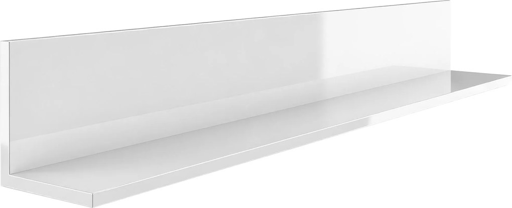 HOMCOM Prateleira de Parede para Sala e Quarto, Espessura 1.5 cm, em Madeira com Acabamento Brilhante, Branco | Aosom Portugal