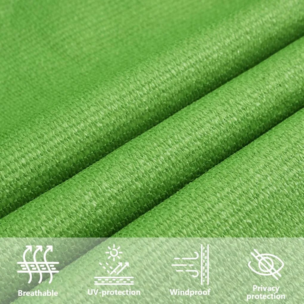 Para-sol estilo vela 160 g/m² 2,5x2,5 m PEAD verde-claro