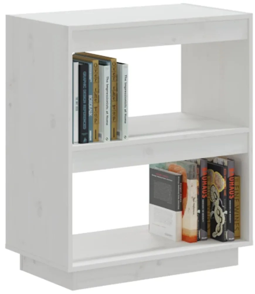 Estante madeira de pinho maciça 60x35x71 cm branco