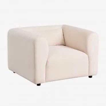 Poltrona Fogler Bombazina Crema Linho - Sklum