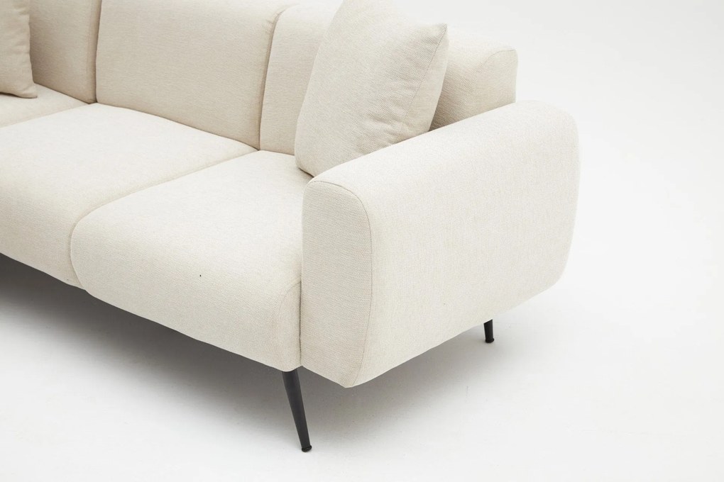 Sofá de Canto Side – Creme – 252x77x82 cm