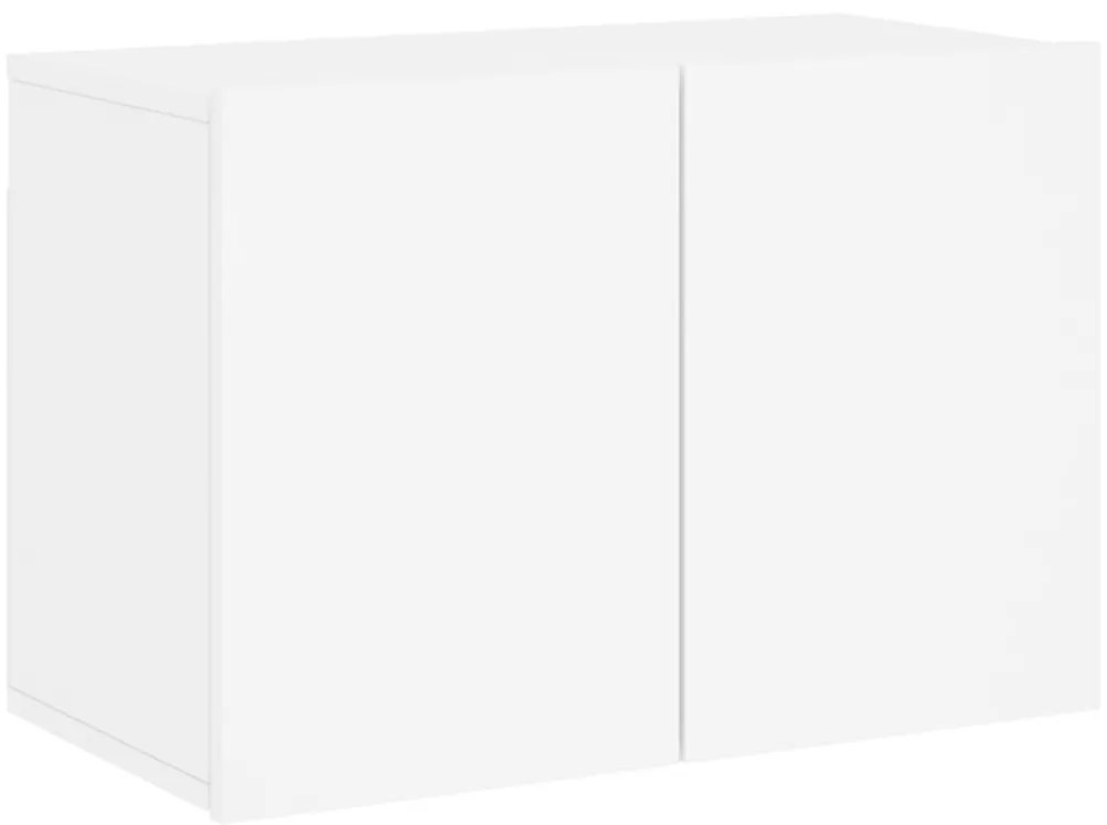 5 pcs móveis de parede p/ TV derivados de madeira branco
