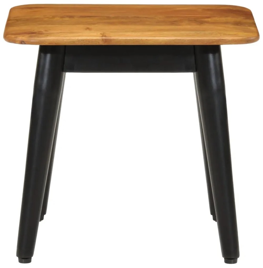 Mesa de centro 45x45x40 cm madeira de mangueira maciça/ferro