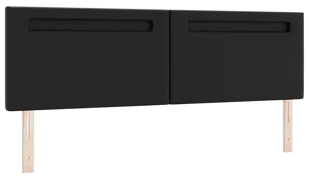 Cabeceira vidaXL Design Simples Preto 180 cm Couro Sintético