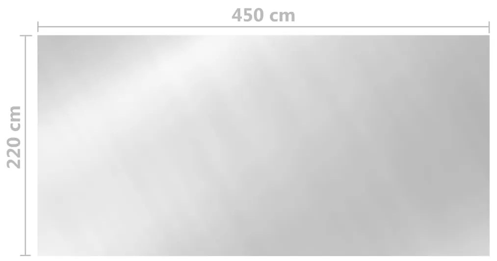Cobertura para piscina 450x220 cm PE prateado