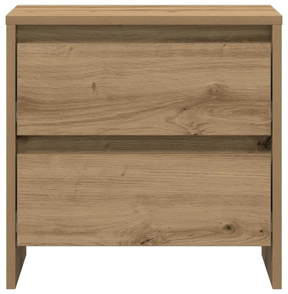Mesa de cabeceira vidaXL Carvalhos Artesanal 45x34x44,5 cm Madeira Eng