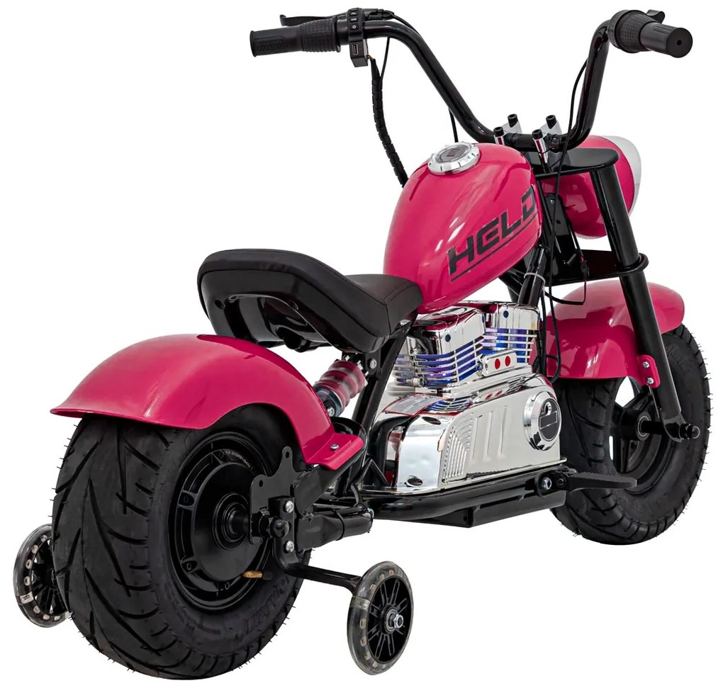 Mota elétrica para Crianças 350 W Chopper Warrior Rodas AR, Assento couro ecológico Rosa
