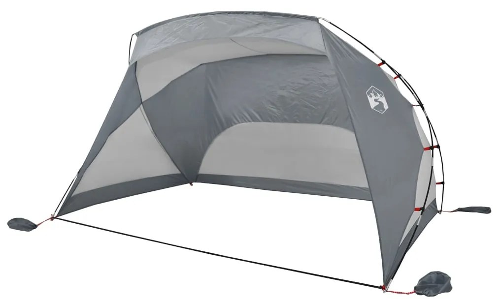 Tenda de praia 274x178x170/148 cm poliéster 185T cinzento