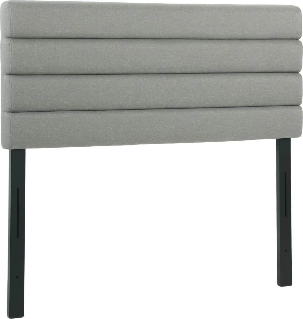HOMCOM Cabeceira de Cama 140 cm Altura Ajustável em 3 Níveis 106/116/126 cm Estofada em Linho Cinza | Aosom Portugal