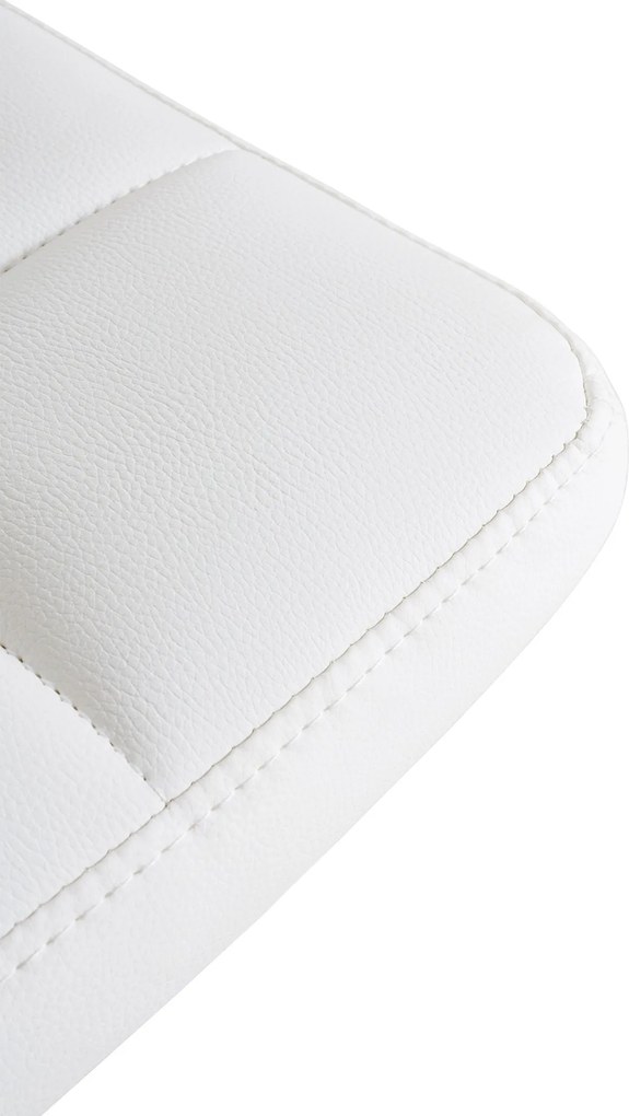 Conjunto de 2 bancos de bar Feni em couro sintético branco