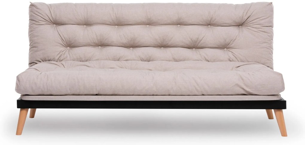 Sofá-Cama de 3 Lugares Saki – Creme – 185x92x82 cm