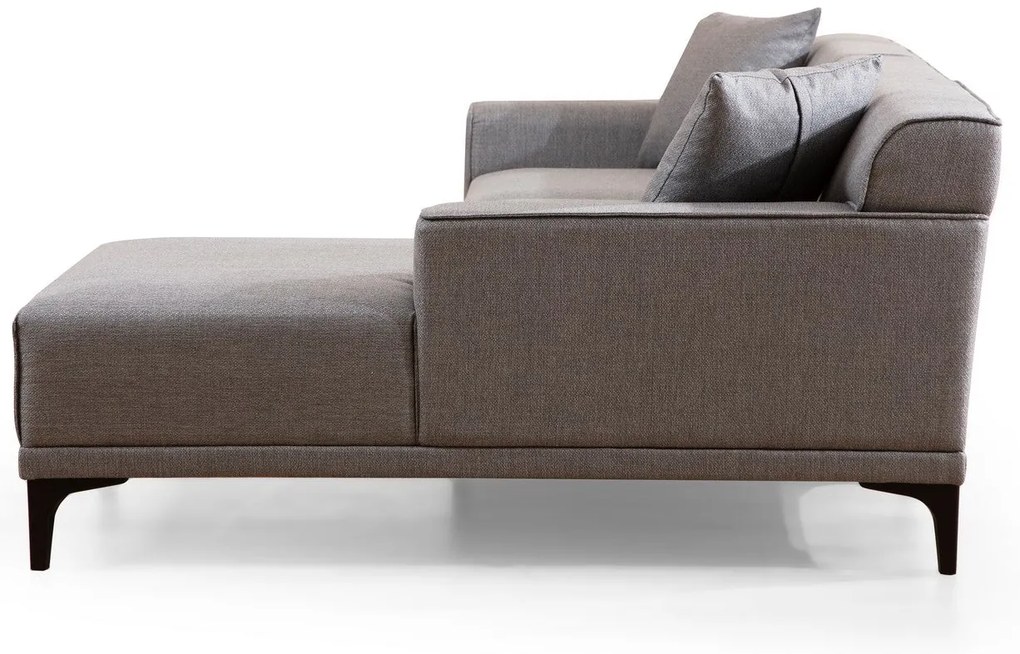 Sofá de Canto Petra – Cinzento Claro – 145 x 250 cm