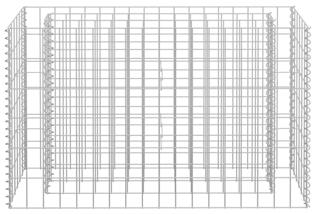 Canteiro elevado/cesto gabião 90x30x60 cm aço galvanizado