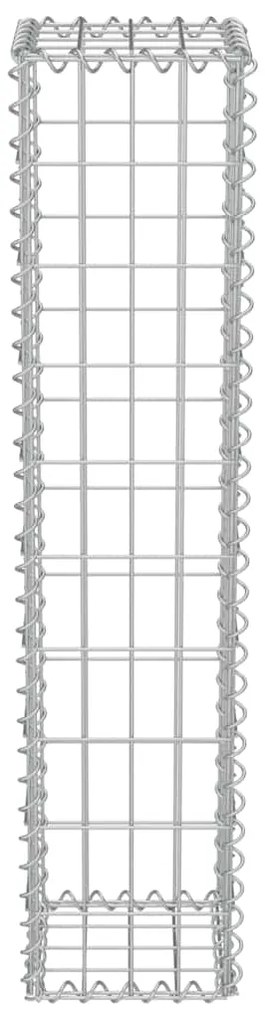 Muro gabião com tampas aço galvanizado 20x20x100 cm