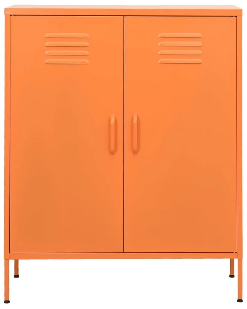 Armário de arrumação aço 80x35x101,5 cm laranja