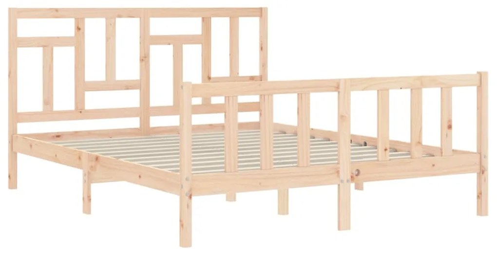 Cama sem colchão 160x200 cm madeira de pinho maciça