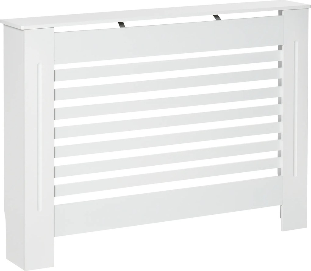 HOMCOM Cobertura para Radiador em Mdf Prateleira Decorativa 112x19x81 cm Branco | Aosom Portugal