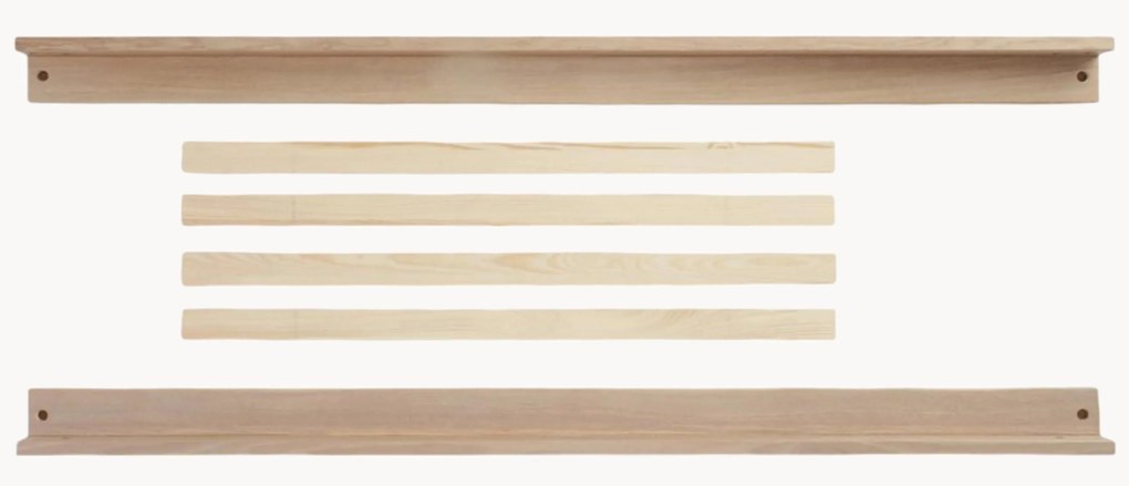 Conjunto de conversão para cama de criança em madeira de carvalho artesanal Eli