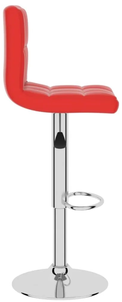Banco de bar couro artificial vermelho