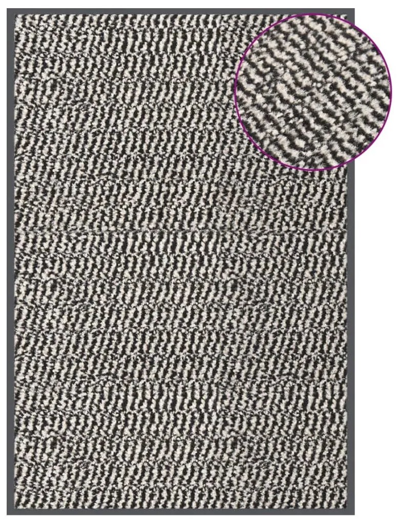 Tapete de entrada tufado 60x90 cm castanho-claro