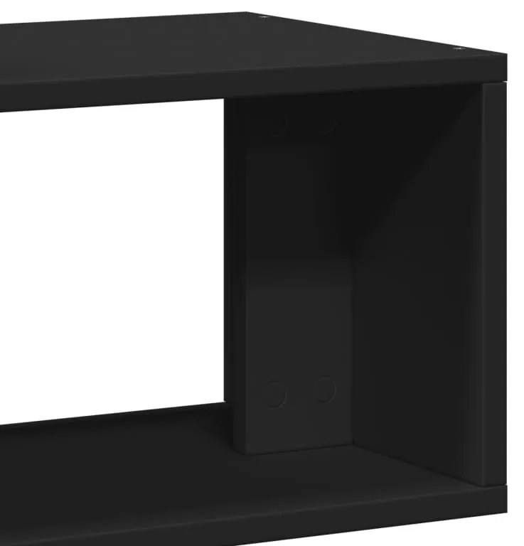 Móveis de TV 2 pcs 75x30x50 cm derivados de madeira preto