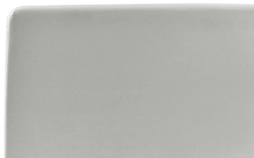 Cama de casal com arrumação em veludo cinzento claro 160 x 200 cm BOUSSE Beliani